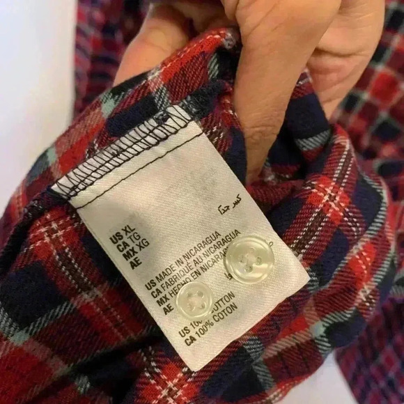 Mens Club Room Flannel Plaid Button Down Shirt Size XL NWT -B2 - Picture 6 of 6